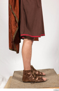  Photos Man in Historical Dress 35 Gladiator dress Historical clothing brown habit lower body orange cloak sandals 0007.jpg